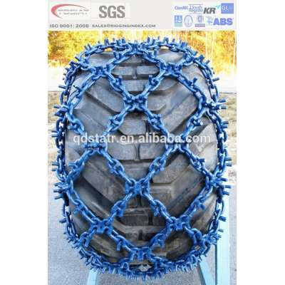 welded double studded tyre skidder chain